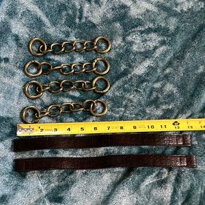 Miche interchangeable Chain Handles/Straps, brown, antique brass chain